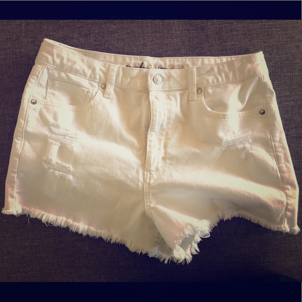 High waisted cut off shorts